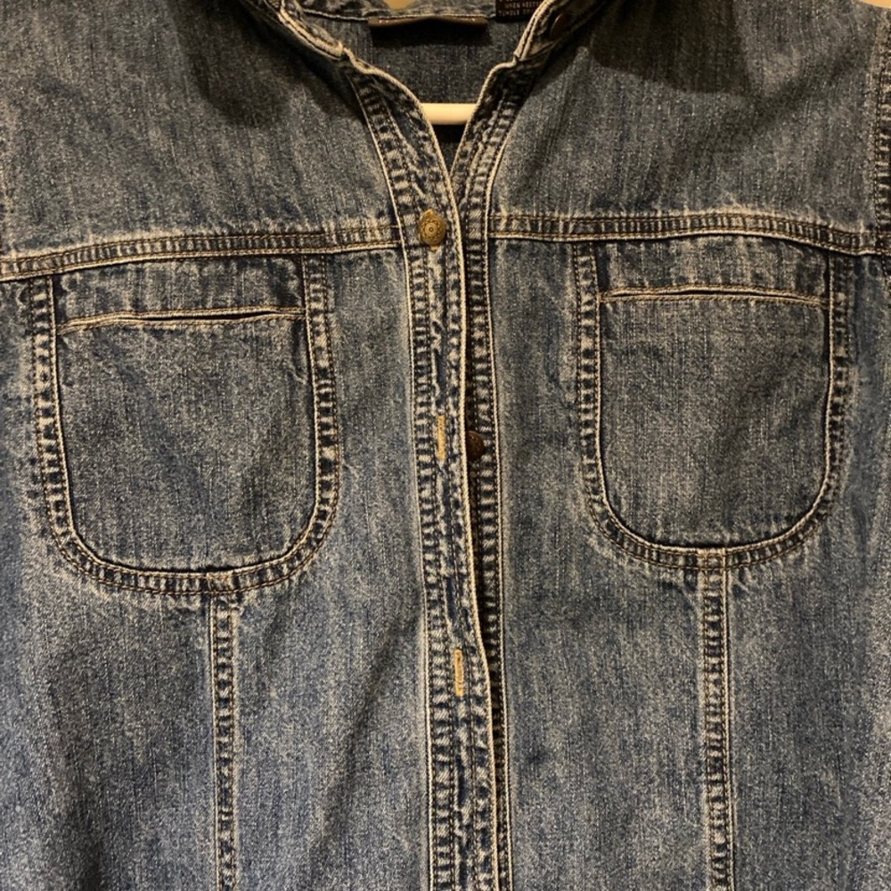 Relativity Denim Button Down Women’s Size Medium … - image 2